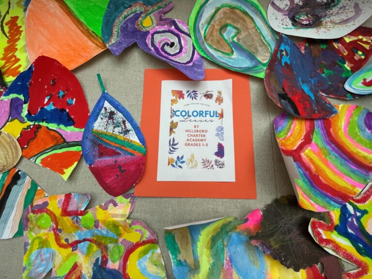 “Colorful Leaves” by Hillsboro Charter Academy on Display at Thomas Balch Library