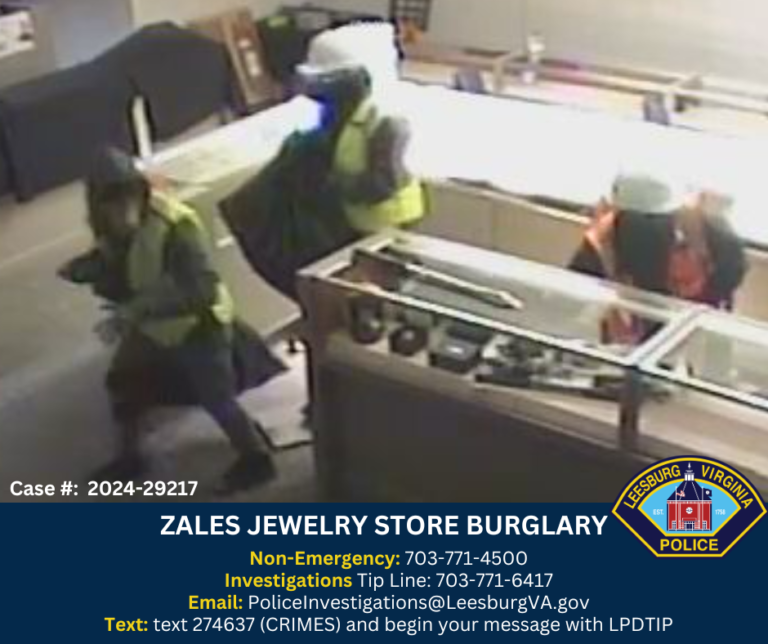 Leesburg Police Investigating Late-Night Break-In at Zales Jewelry