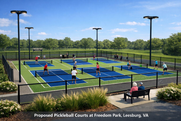 Leesburg Plans Five Outdoor Pickleball Courts, Community Meeting Scheduled